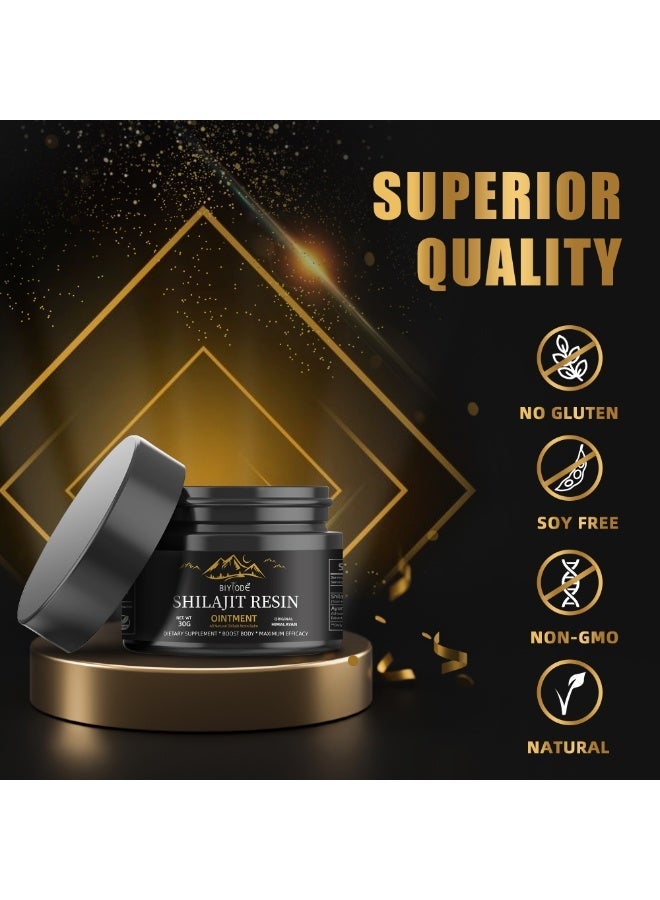 BIYODE Himalayan Power Resin | 30g Potent Balm | For Peak Performance Men | Supports Metabolism, Cognitive Function, Rejuvenation & Immunity | 100% Natural Dietary Supplement for Energy & Endurance - Image 2